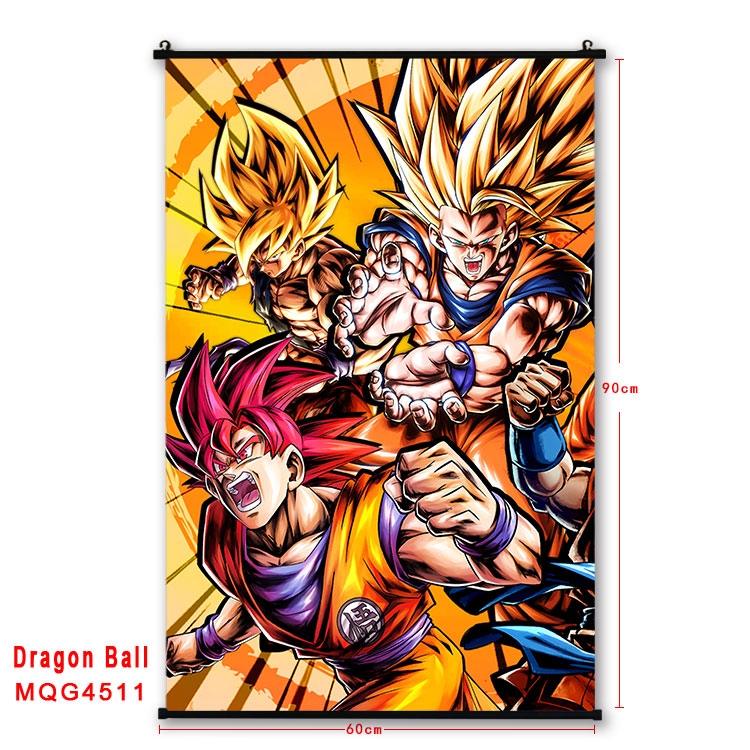 DRAGON BALL black Plastic rod Cloth painting Wall Scroll 60X90CM  MQG-4511