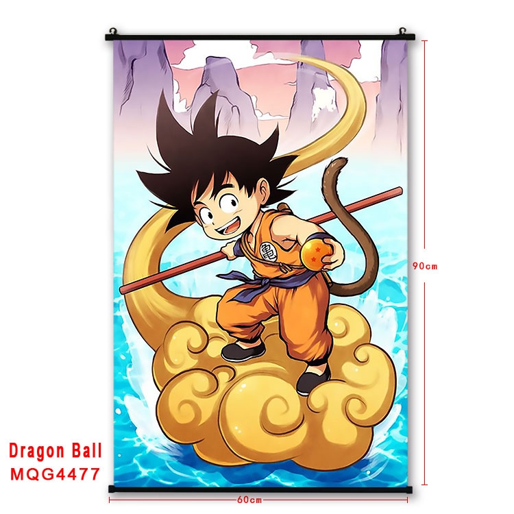 DRAGON BALL black Plastic rod Cloth painting Wall Scroll 60X90CM  MQG-4477