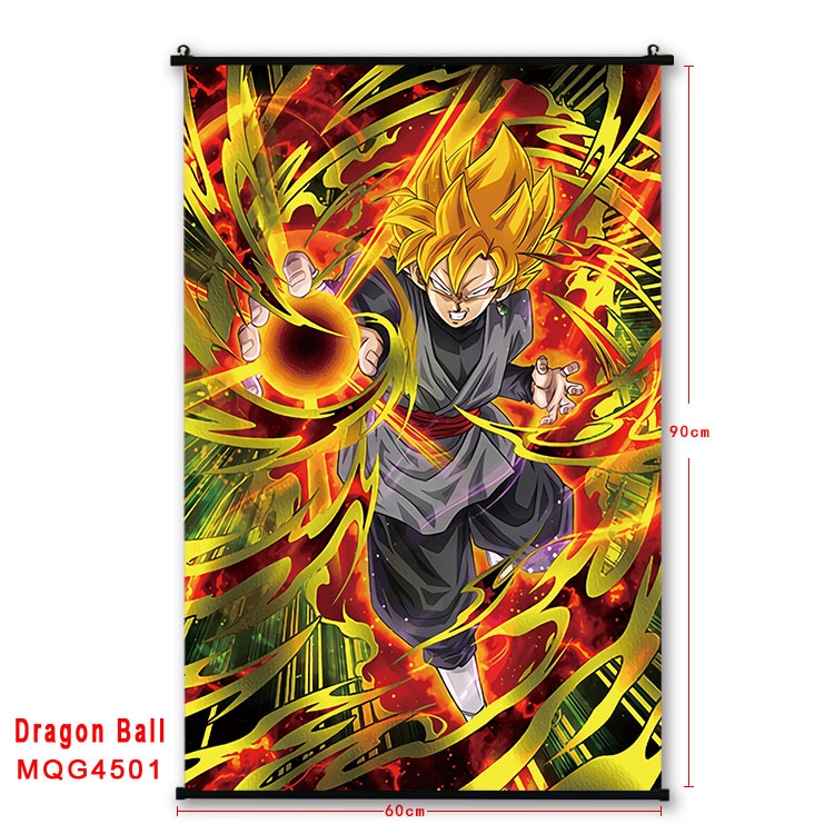 DRAGON BALL black Plastic rod Cloth painting Wall Scroll 60X90CM  MQG-4501