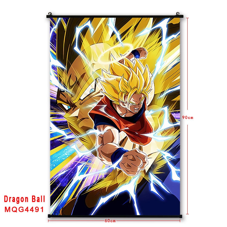 DRAGON BALL black Plastic rod Cloth painting Wall Scroll 60X90CM  MQG-4491