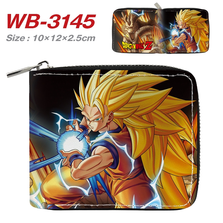 DRAGON BALL Anime Full Color Short All Inclusive Zipper Wallet 10x12x2.5cm WB-3145A