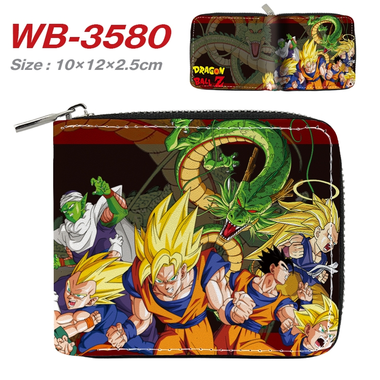 DRAGON BALL Anime Full Color Short All Inclusive Zipper Wallet 10x12x2.5cm WB-3580A