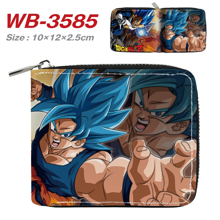 DRAGON BALL Anime Full Color Short All Inclusive Zipper Wallet 10x12x2.5cm WB-3585A