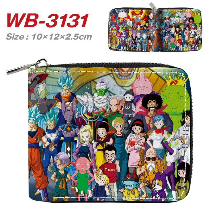 DRAGON BALL Anime Full Color Short All Inclusive Zipper Wallet 10x12x2.5cm WB-3131A