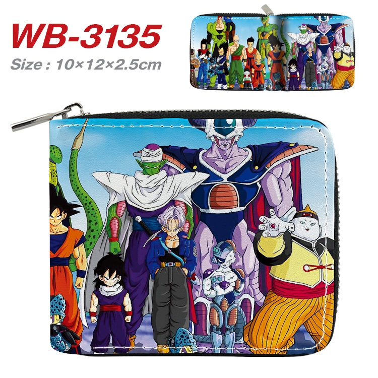 DRAGON BALL Anime Full Color Short All Inclusive Zipper Wallet 10x12x2.5cm  WB-3135A