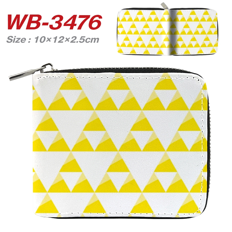 The Legend of Zelda Anime Full Color Short All Inclusive Zipper Wallet 10x12x2.5cm WB-3476A