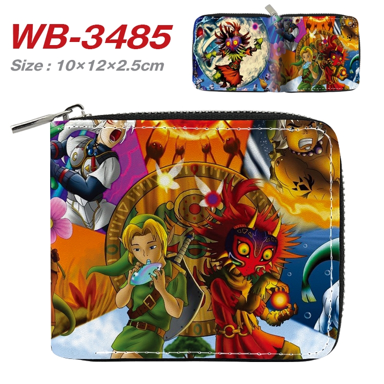 The Legend of Zelda Anime Full Color Short All Inclusive Zipper Wallet 10x12x2.5cm  WB-3485A
