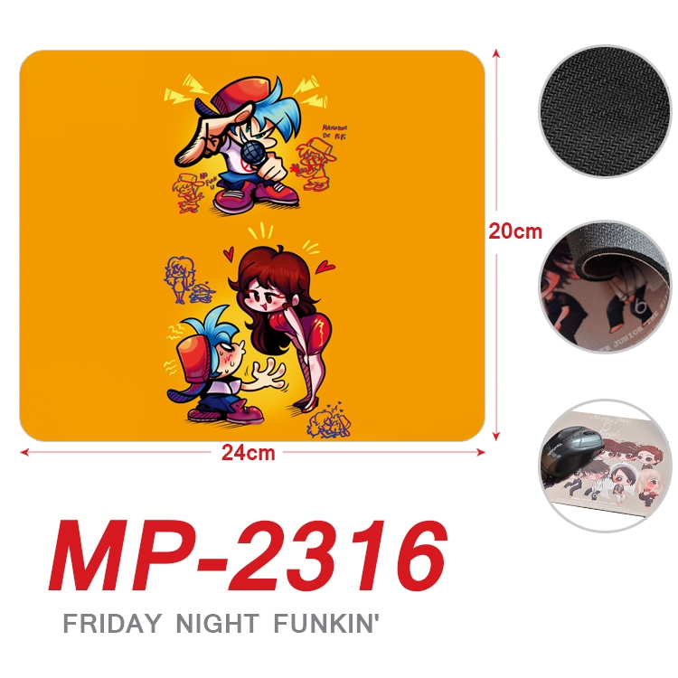 Friday Night  Anime Full Color Printing Mouse Pad Unlocked 20X24cm price for 5 pcs MP-2316