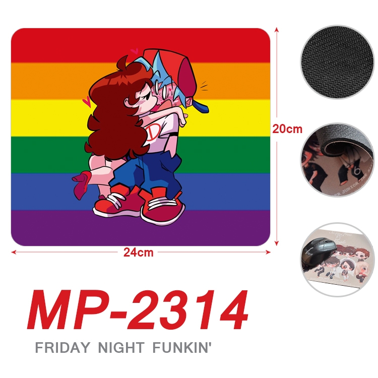 Friday Night  Anime Full Color Printing Mouse Pad Unlocked 20X24cm price for 5 pcs MP-2314