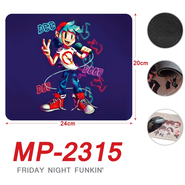 Friday Night  Anime Full Color Printing Mouse Pad Unlocked 20X24cm price for 5 pcs MP-2315