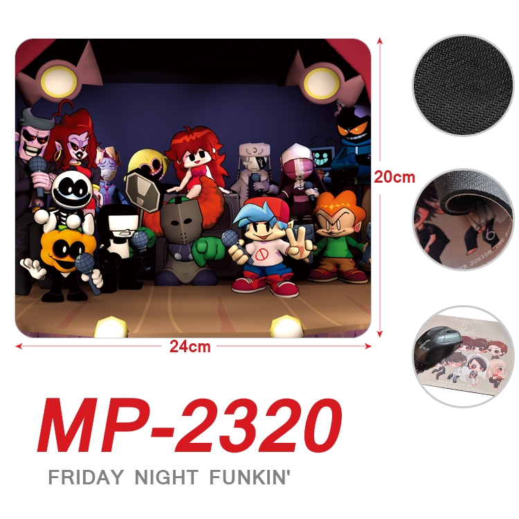 Friday Night  Anime Full Color Printing Mouse Pad Unlocked 20X24cm price for 5 pcs MP-2320