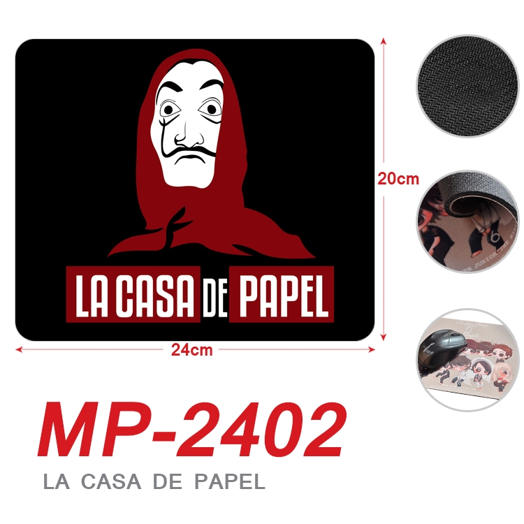 Money Heist Anime Full Color Printing Mouse Pad Unlocked 20X24cm price for 5 pcs MP-2402