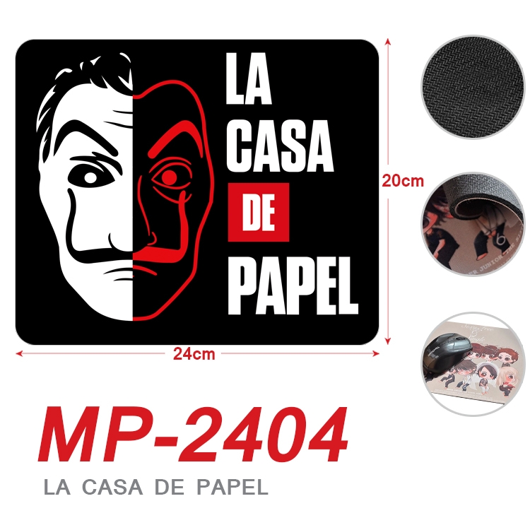 Money Heist Anime Full Color Printing Mouse Pad Unlocked 20X24cm price for 5 pcs MP-2404