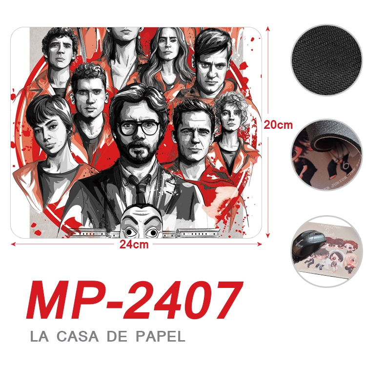 Money Heist Anime Full Color Printing Mouse Pad Unlocked 20X24cm price for 5 pcs MP-2407