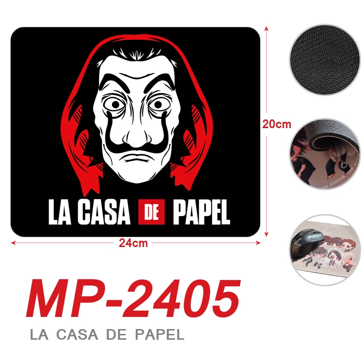 Money Heist Anime Full Color Printing Mouse Pad Unlocked 20X24cm price for 5 pcs