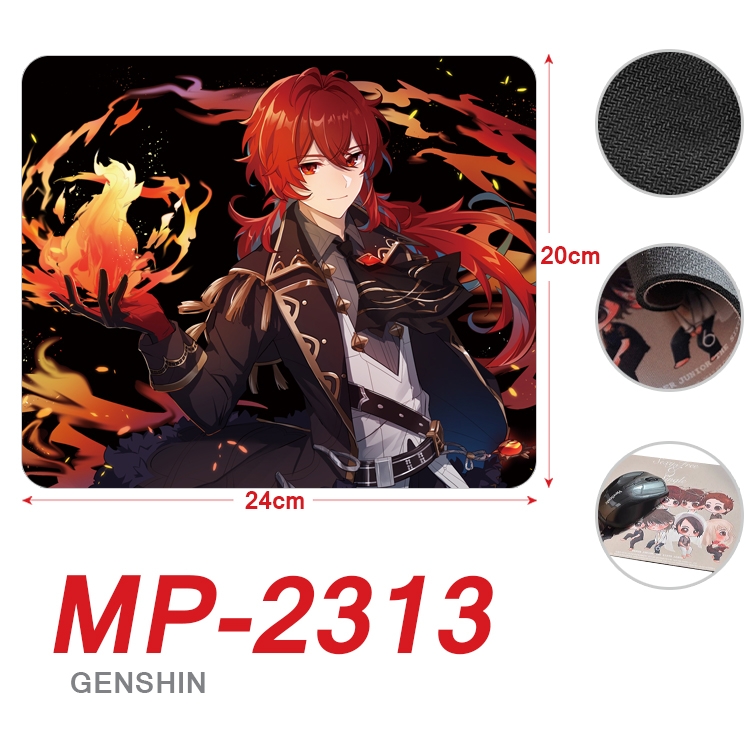Genshin Impact Anime Full Color Printing Mouse Pad Unlocked 20X24cm price for 5 pcs MP-2313