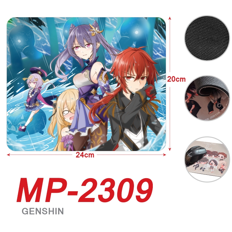 Genshin Impact Anime Full Color Printing Mouse Pad Unlocked 20X24cm price for 5 pcs MP-2309