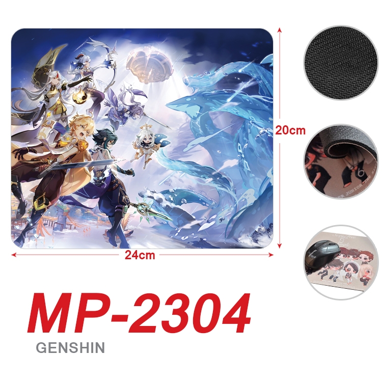 Genshin Impact Anime Full Color Printing Mouse Pad Unlocked 20X24cm price for 5 pcs MP-2304