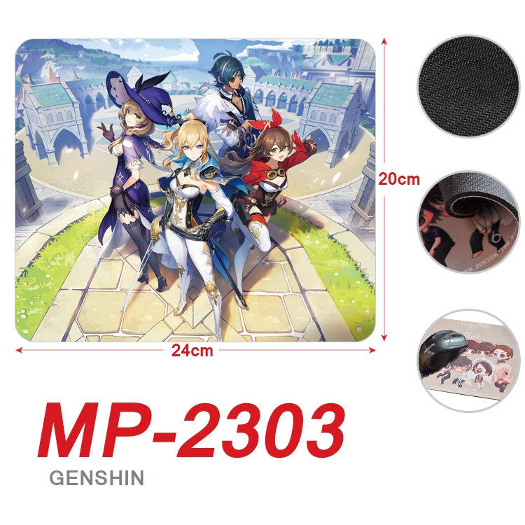 Genshin Impact Anime Full Color Printing Mouse Pad Unlocked 20X24cm price for 5 pcs MP-2303