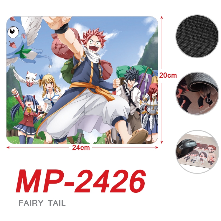 Fairy tail Anime Full Color Printing Mouse Pad Unlocked 20X24cm price for 5 pcs MP-2426