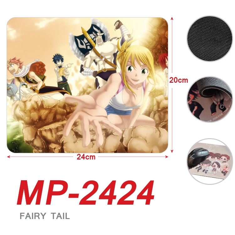 Fairy tail Anime Full Color Printing Mouse Pad Unlocked 20X24cm price for 5 pcs MP-2424