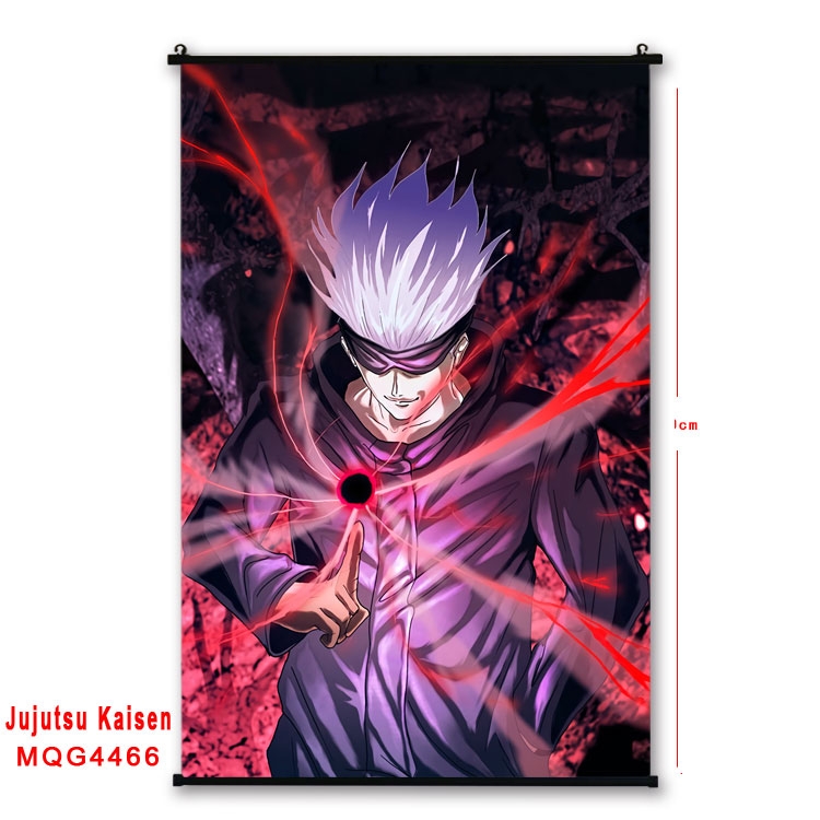 Jujutsu Kaisen black Plastic rod Cloth painting Wall Scroll 60X90CM MQG-4466