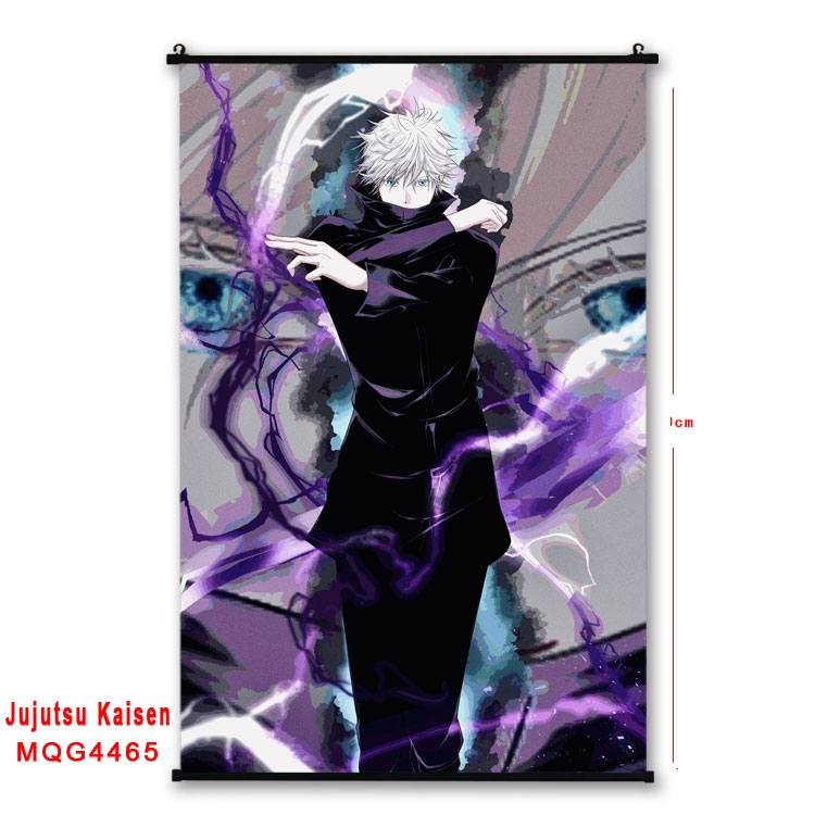 Jujutsu Kaisen black Plastic rod Cloth painting Wall Scroll 60X90CM MQG-4465