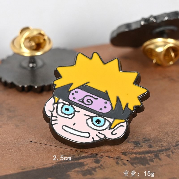 Naruto Anime cartoon metal brooch badge price for 5 pcs