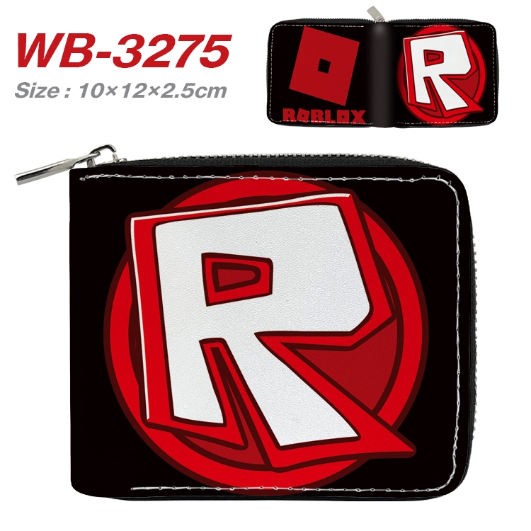 Robllox Anime Full Color Short All Inclusive Zipper Wallet 10x12x2.5cm WB-3275A