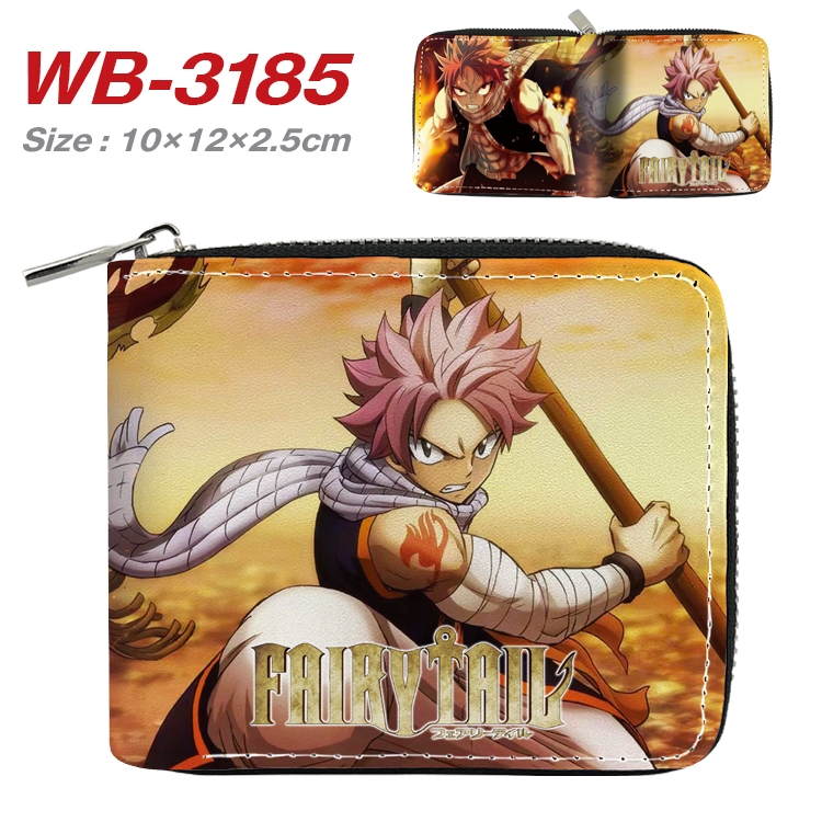 Fairy tail Anime Full Color Short All Inclusive Zipper Wallet 10x12x2.5cm WB-3185A