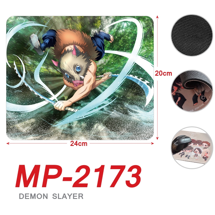 Demon Slayer Kimets Anime Full Color Printing Mouse Pad Unlocked 20X24cm price for 5 pcs MP-2173