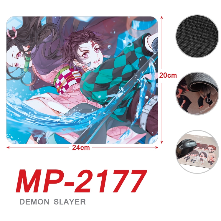 Demon Slayer Kimets Anime Full Color Printing Mouse Pad Unlocked 20X24cm price for 5 pcs MP-2177