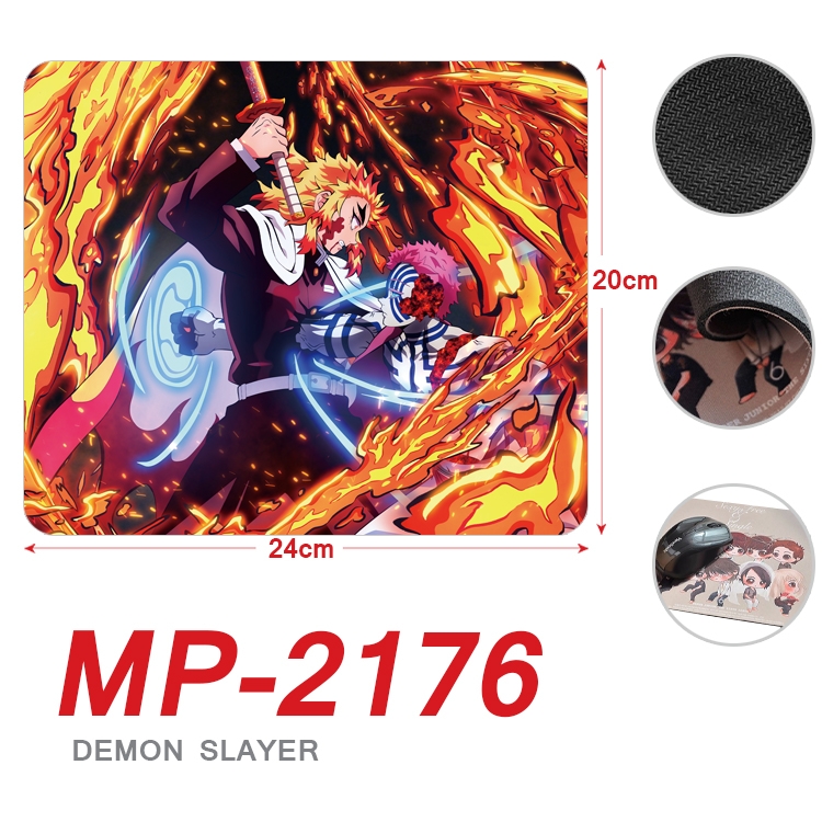 Demon Slayer Kimets Anime Full Color Printing Mouse Pad Unlocked 20X24cm price for 5 pcs MP-2176