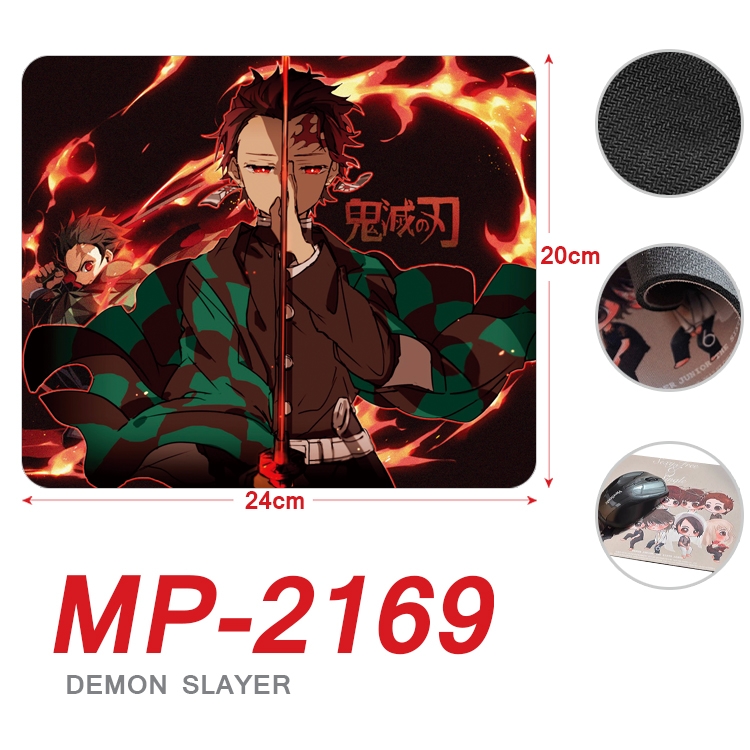 Demon Slayer Kimets Anime Full Color Printing Mouse Pad Unlocked 20X24cm price for 5 pcs MP-2169