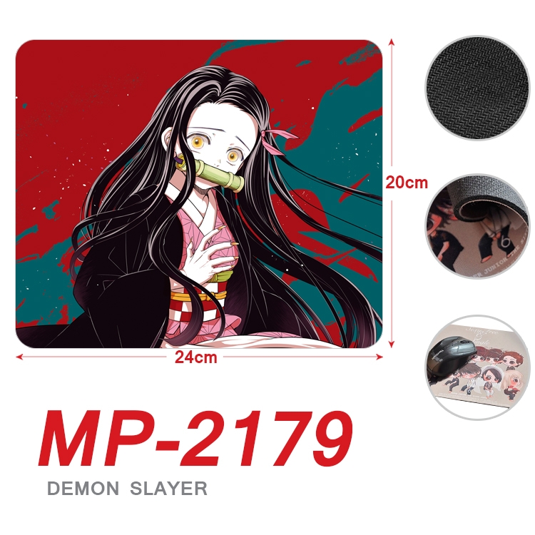 Demon Slayer Kimets Anime Full Color Printing Mouse Pad Unlocked 20X24cm price for 5 pcs MP-2179