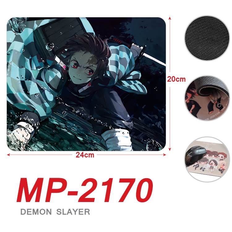 Demon Slayer Kimets Anime Full Color Printing Mouse Pad Unlocked 20X24cm price for 5 pcs MP-2170