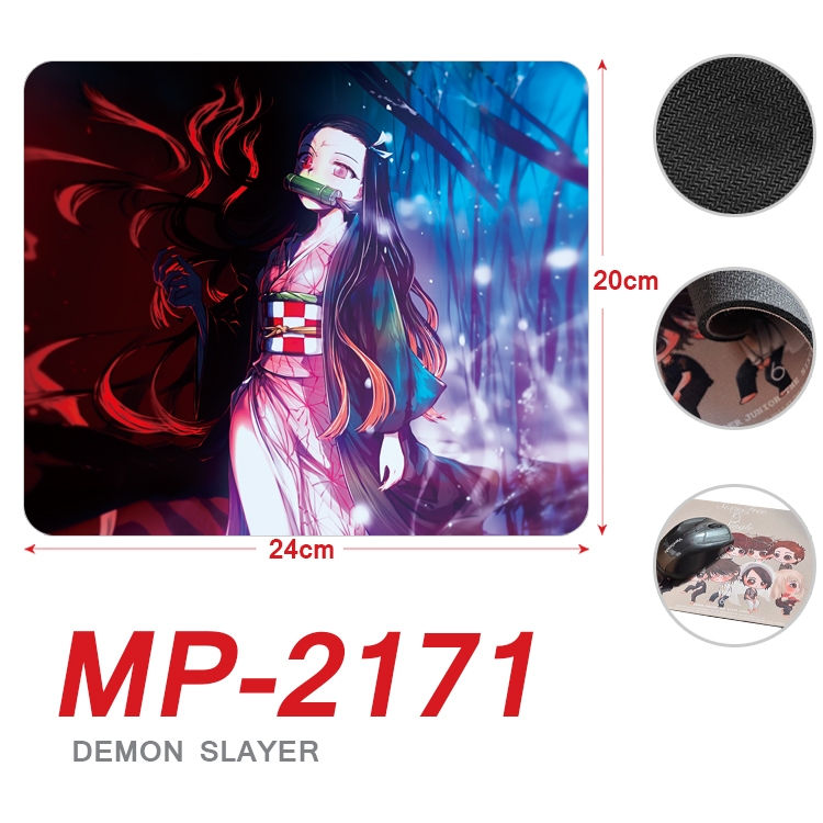Demon Slayer Kimets Anime Full Color Printing Mouse Pad Unlocked 20X24cm price for 5 pcs MP-2171