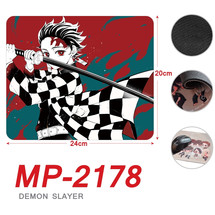 Demon Slayer Kimets Anime Full Color Printing Mouse Pad Unlocked 20X24cm price for 5 pcs MP-2178