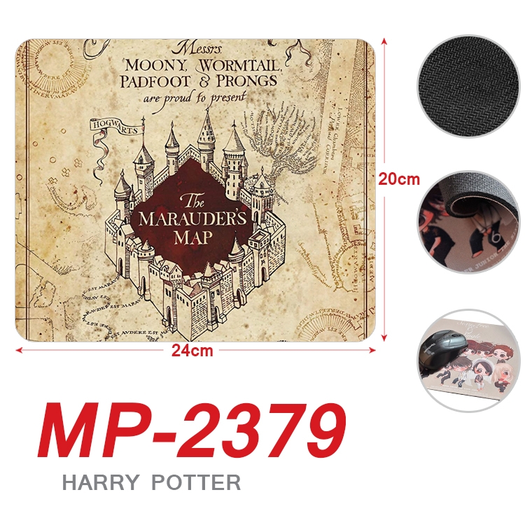Harry Potter Anime Full Color Printing Mouse Pad Unlocked 20X24cm price for 5 pcs MP-2379