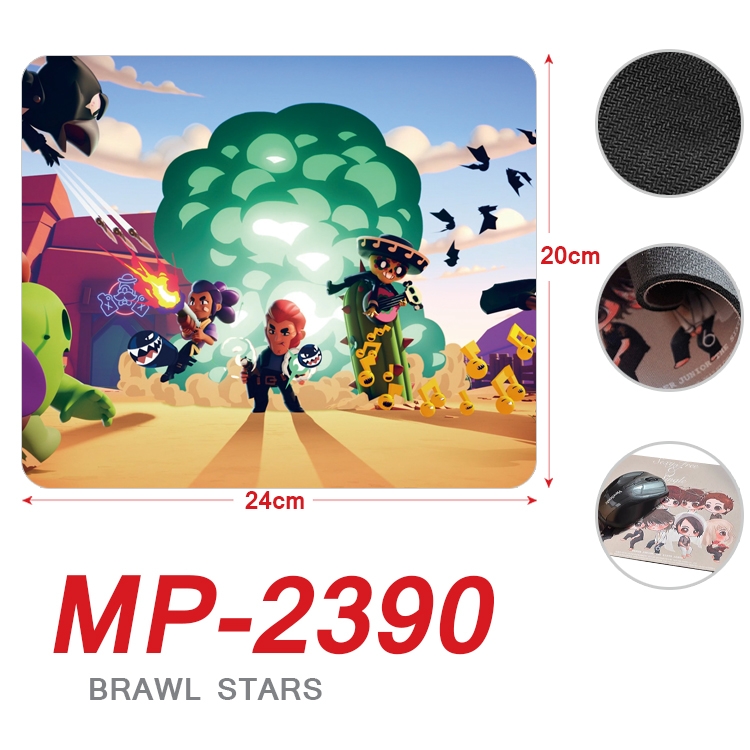 Brawl Stars Anime Full Color Printing Mouse Pad Unlocked 20X24cm price for 5 pcs MP-2390