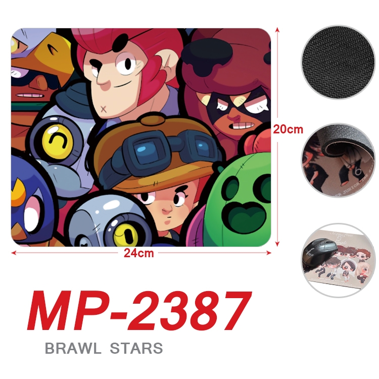 Brawl Stars Anime Full Color Printing Mouse Pad Unlocked 20X24cm price for 5 pcs MP-2387