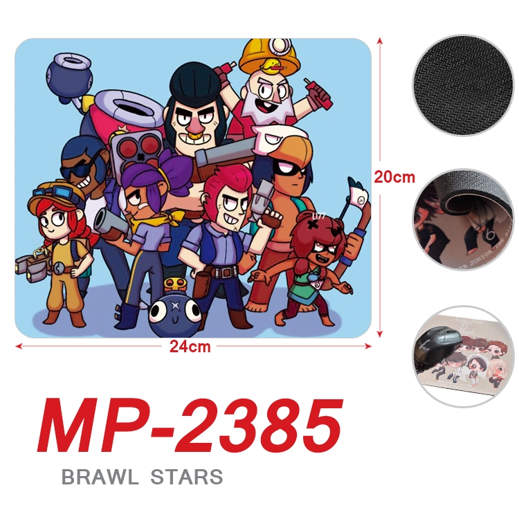 Brawl Stars Anime Full Color Printing Mouse Pad Unlocked 20X24cm price for 5 pcs MP-2385