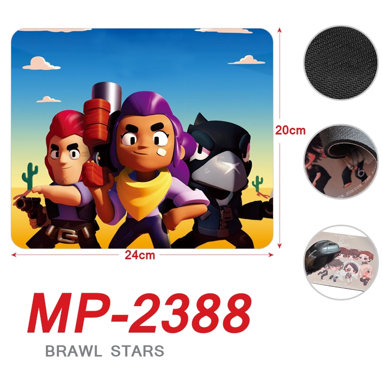 Brawl Stars Anime Full Color Printing Mouse Pad Unlocked 20X24cm price for 5 pcs MP-2388