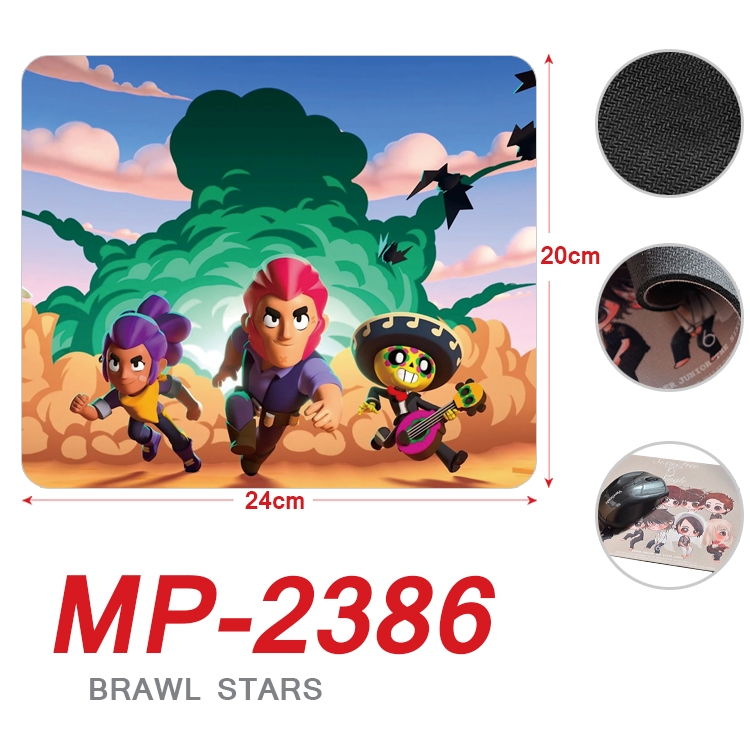 Brawl Stars Anime Full Color Printing Mouse Pad Unlocked 20X24cm price for 5 pcs MP-2386