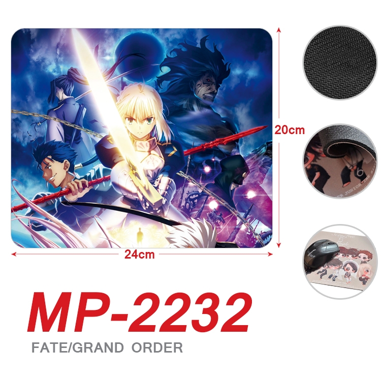 Fate/Grand Order Anime Full Color Printing Mouse Pad Unlocked 20X24cm price for 5 pcs MP-2232