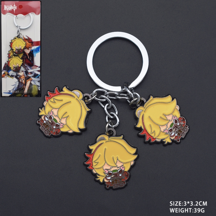 Genshin Impact Anime cartoon skewers Key Chain school bag pendant