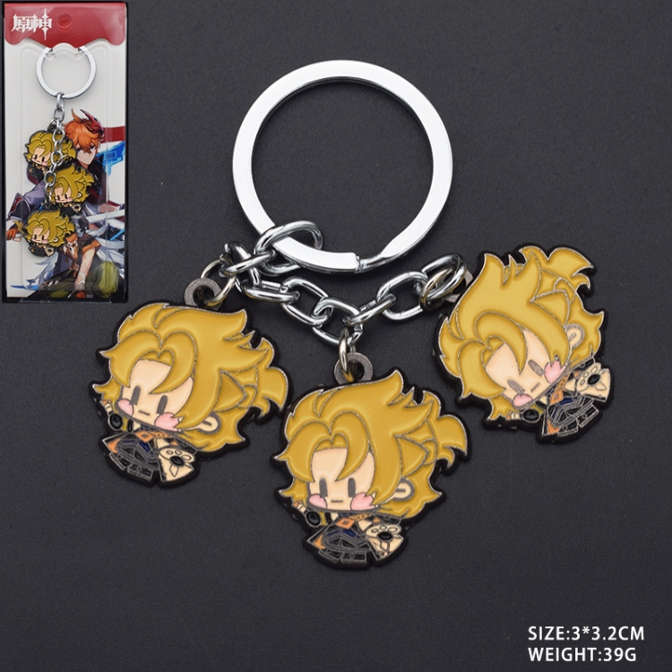 Genshin Impact Anime cartoon skewers Key Chain school bag pendant