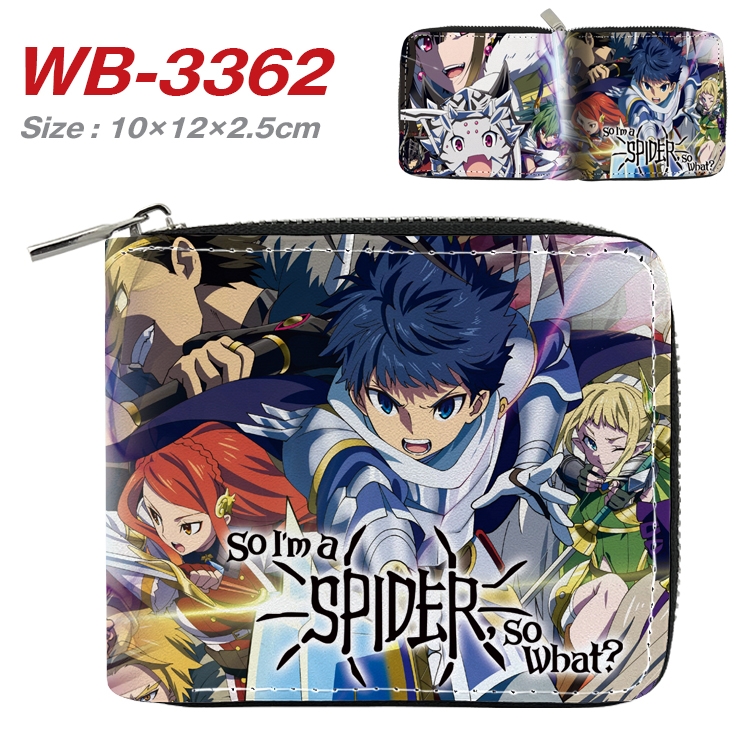 What about turning into a spider Anime Full Color Short All Inclusive Zipper Wallet 10x12x2.5cm  WB-3362A