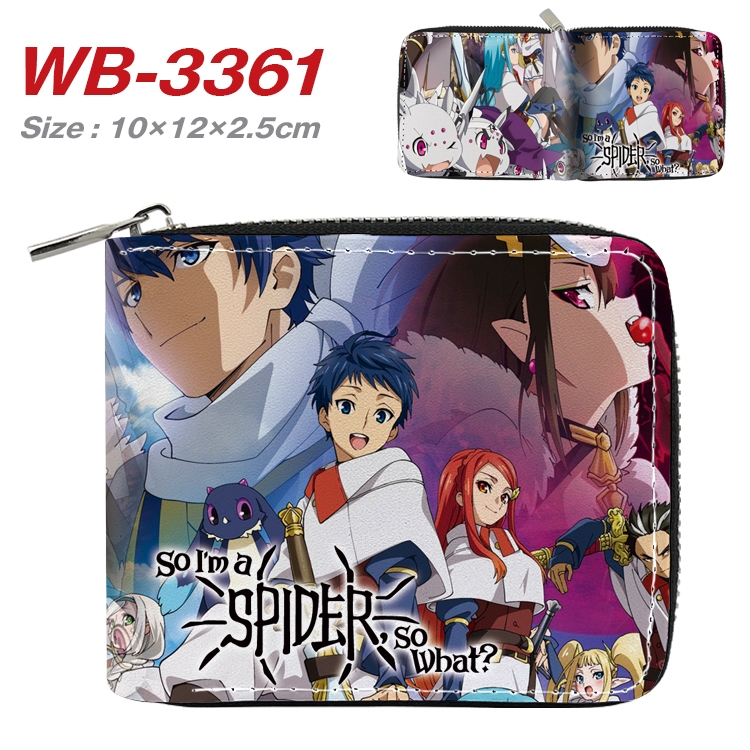 What about turning into a spider Anime Full Color Short All Inclusive Zipper Wallet 10x12x2.5cm  WB-3361A