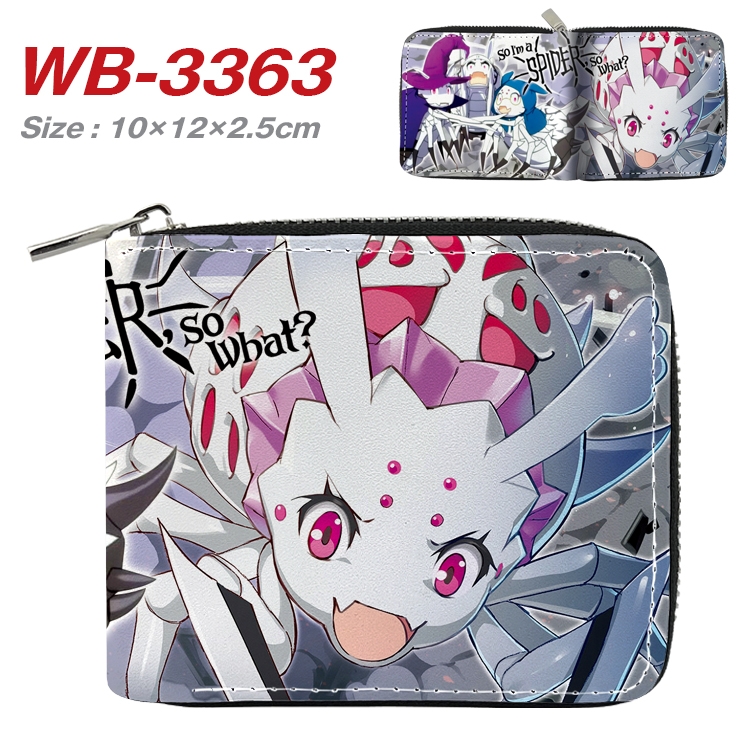 What about turning into a spider Anime Full Color Short All Inclusive Zipper Wallet 10x12x2.5cm WB-3363A